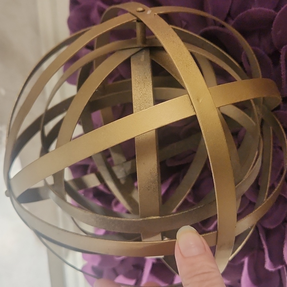 Decorative Metal Sphere 9 Inches - Picture 6 of 6